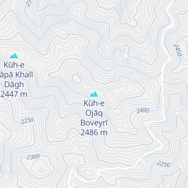 Map of Kūh-e Ojāq Boveyrī