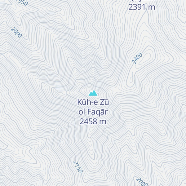 Map of Kūh-e Z̄ū ol Faqār