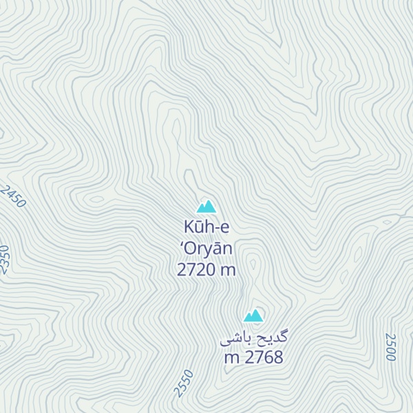 Map of Kūh-e ‘Oryān