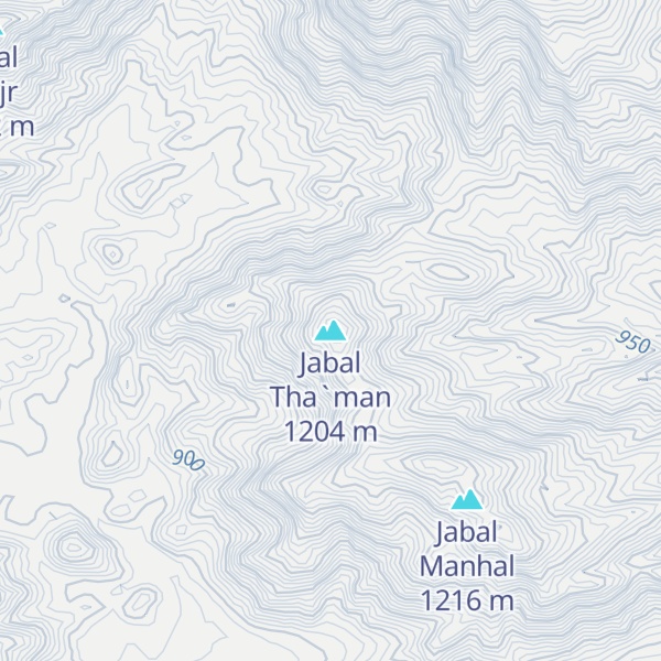 Map of Jabal Tha`man