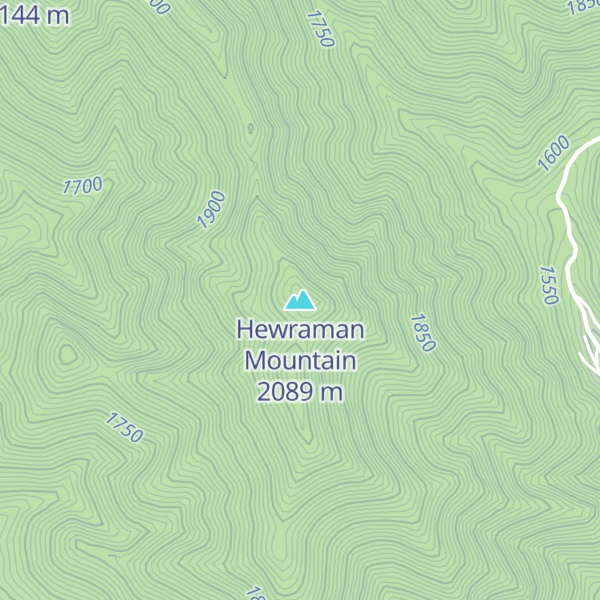 Map of Hewraman Mountain