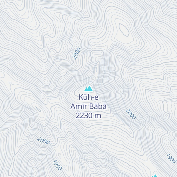 Map of Kūh-e Amīr Bābā