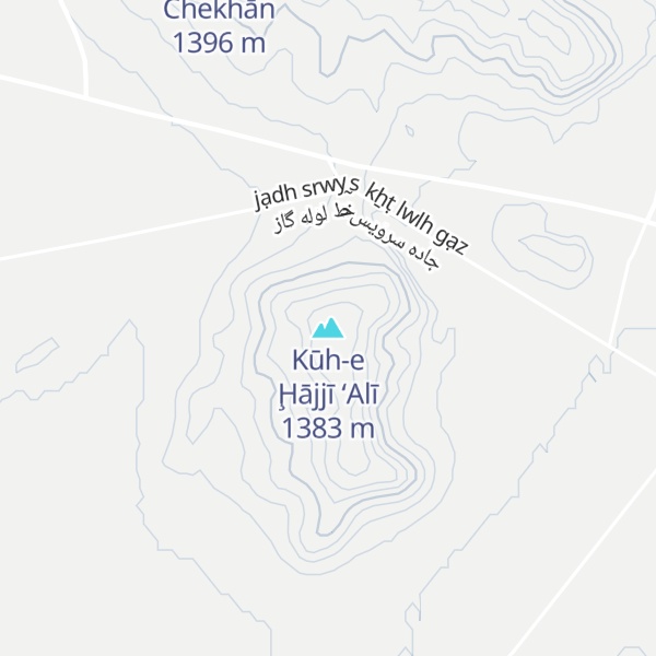 Map of Kūh-e Ḩājjī ‘Alī