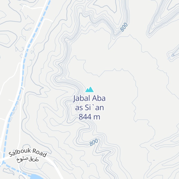 Map of Jabal Aba as Si`an