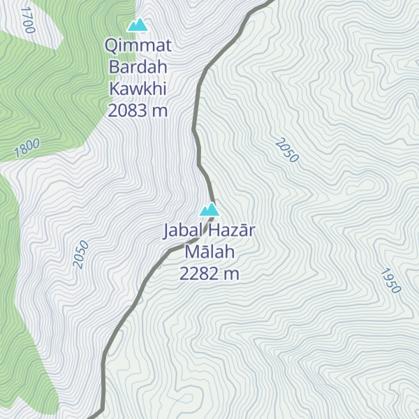 Map of Jabal Hazār Mālah