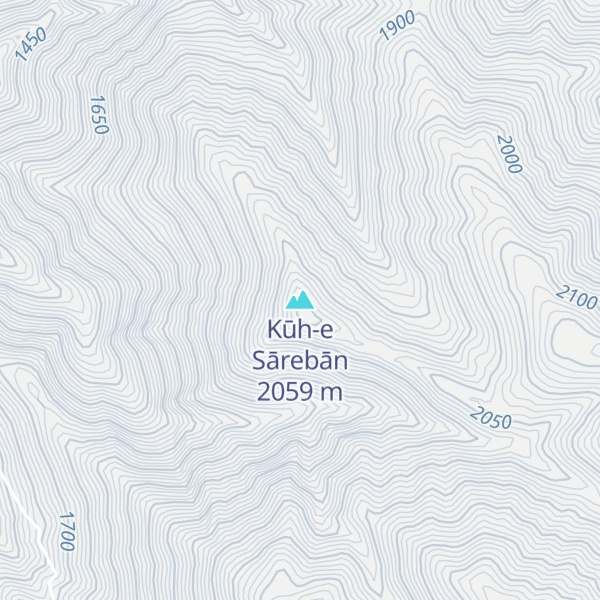 Map of Kūh-e Sārebān