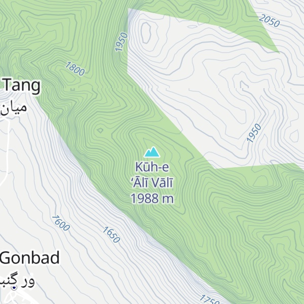 Map of Kūh-e ‘Ālī Vālī