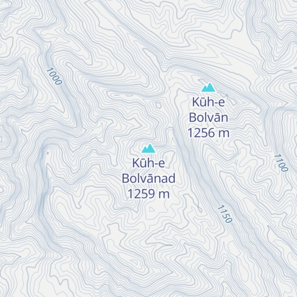 Map of Kūh-e Bolvānad