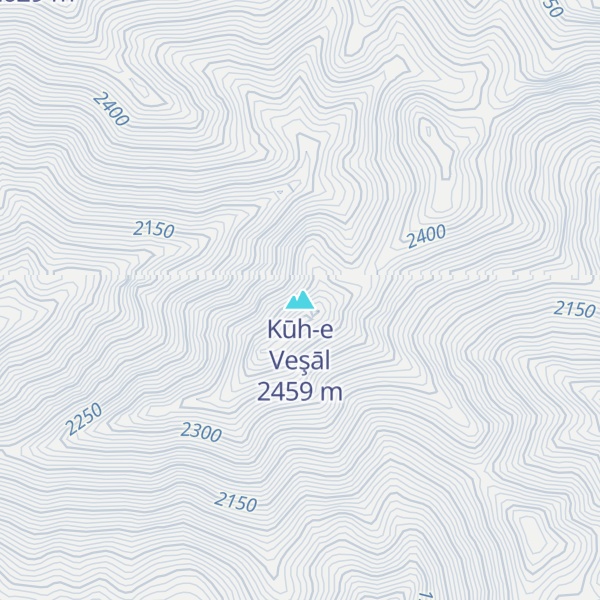 Map of Kūh-e Veşāl