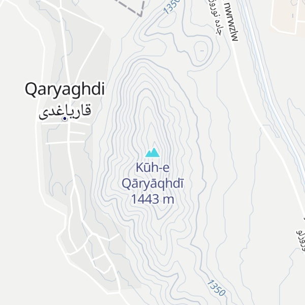 Map of Kūh-e Qāryāqhdī