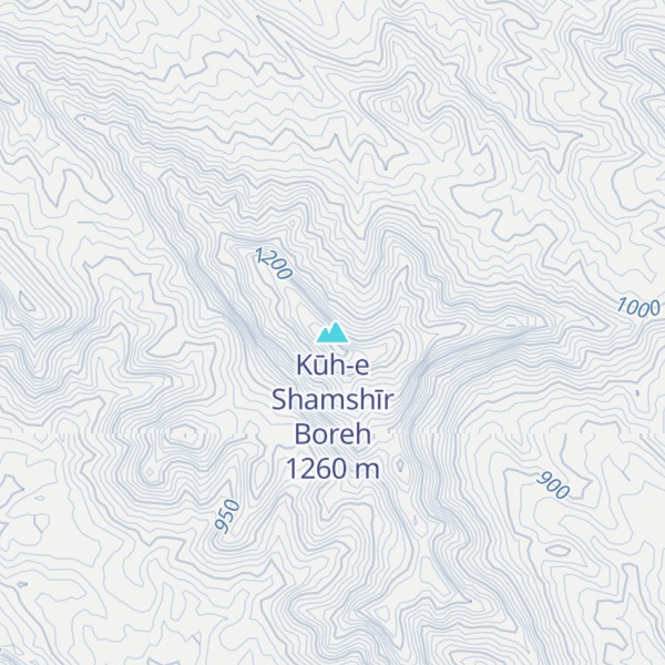 Map of Kūh-e Shamshīr Boreh