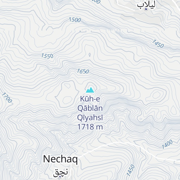 Map of Kūh-e Qāblān Qīyahsī