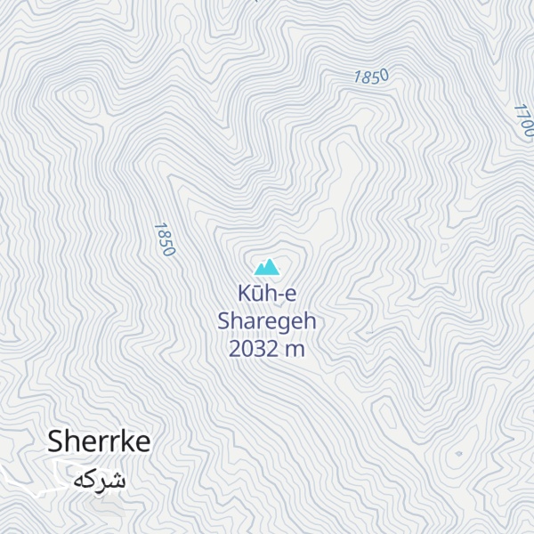 Map of Kūh-e Sharegeh