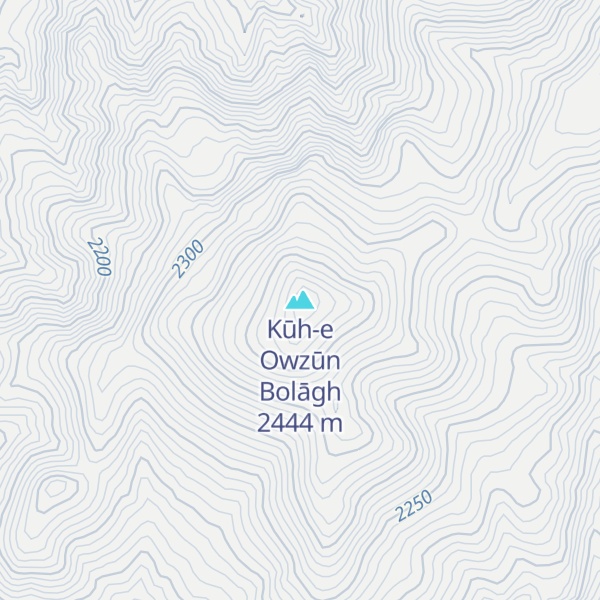 Map of Kūh-e Owzūn Bolāgh