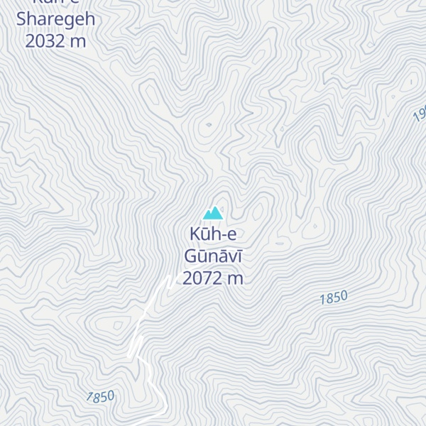 Map of Kūh-e Gūnāvī