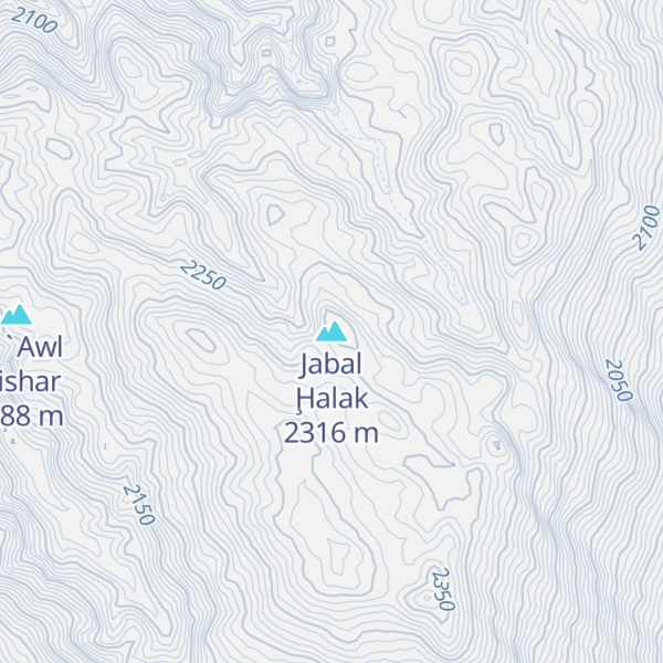 Map of Jabal Ḩalak