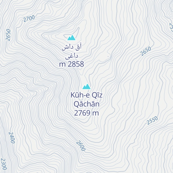 Map of Kūh-e Qīz Qāchān