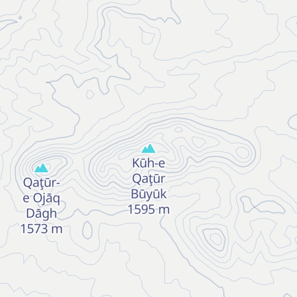 Map of Kūh-e Qaţūr Būyūk