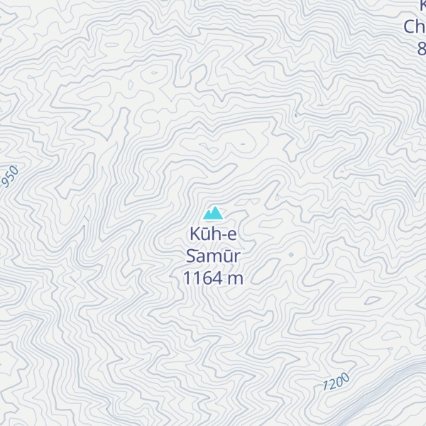 Map of Kūh-e S̄amūr