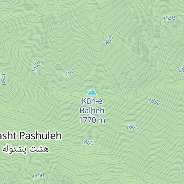 Map of Kūh-e Balḩeh