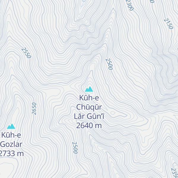 Map of Kūh-e Chūqūr Lār Gūn’ī