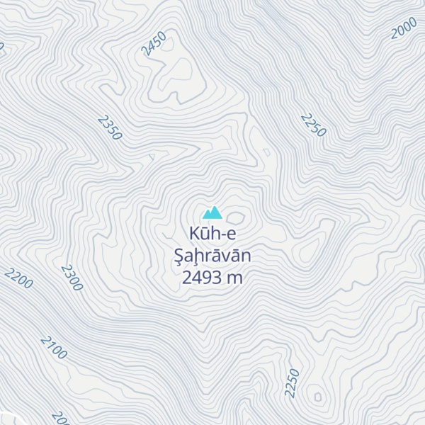 Map of Kūh-e Şaḩrāvān