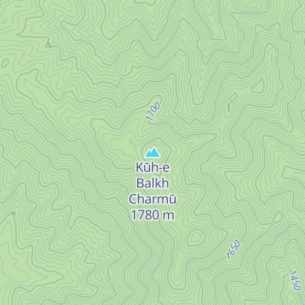 Map of Kūh-e Balkh Charmū