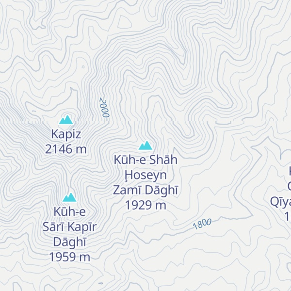 Map of Kūh-e Shāh Ḩoseyn Zamī Dāghī