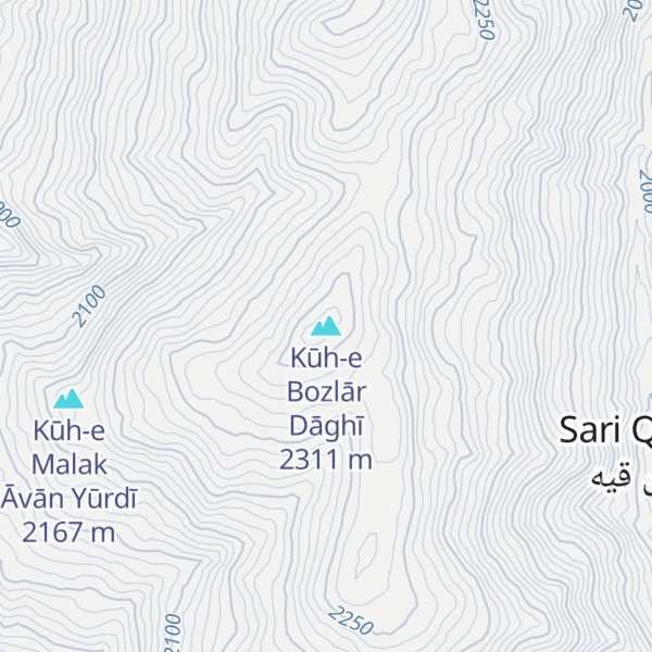 Map of Kūh-e Bozlār Dāghī
