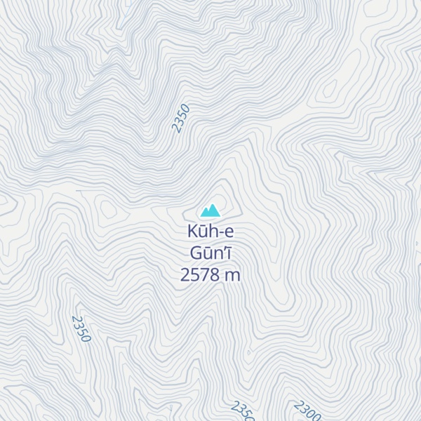 Map of Kūh-e Gūn’ī