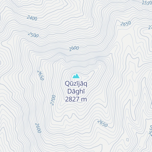Map of Qūzījāq Dāghī