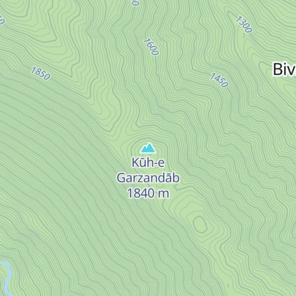Map of Kūh-e Garzandāb