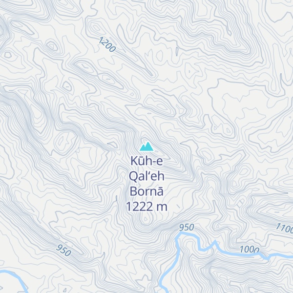 Map of Kūh-e Qal‘eh Bornā