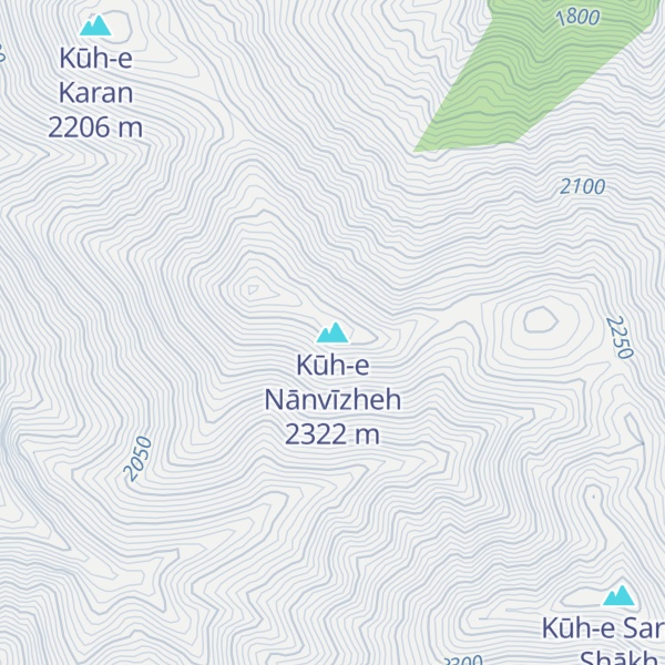 Map of Kūh-e Nānvīzheh