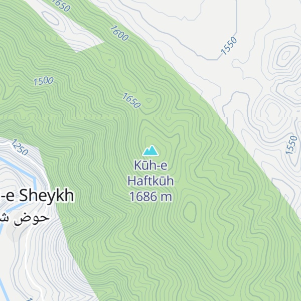 Map of Kūh-e Haftkūh