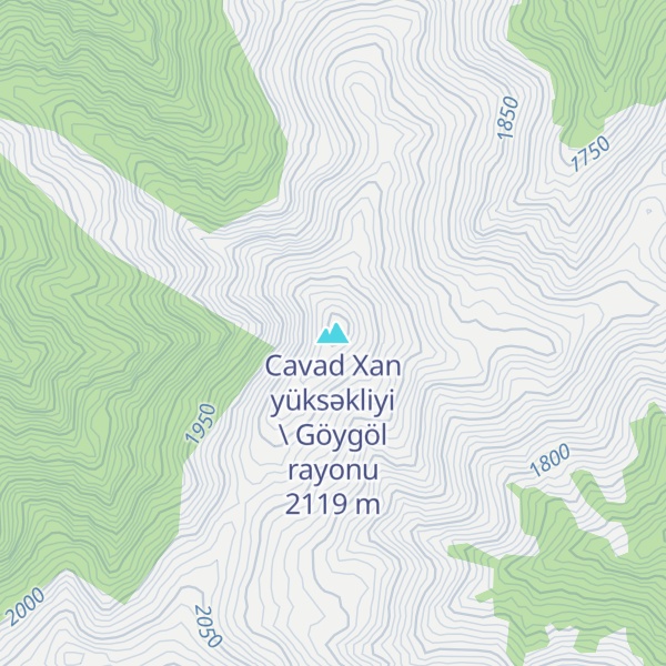 Map of Cavad Xan yüksəkliyi \ Göygöl rayonu