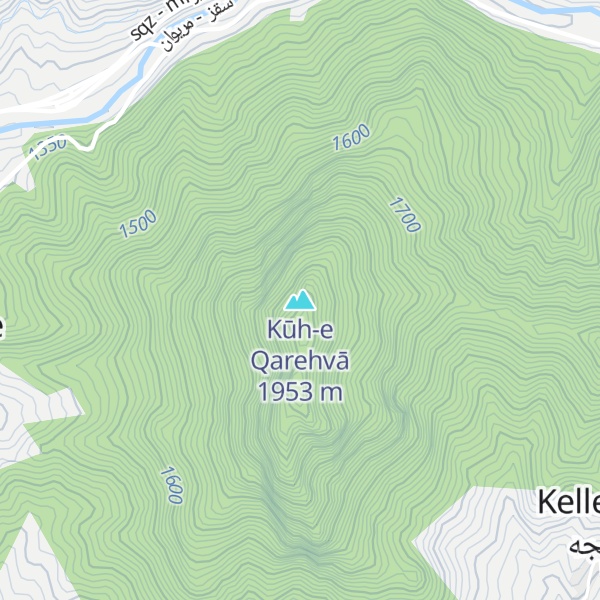 Map of Kūh-e Qarehvā