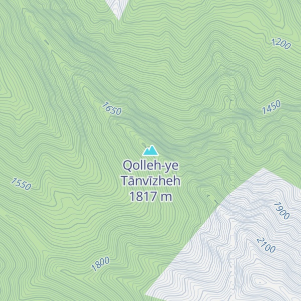 Map of Qolleh-ye Tānvīzheh