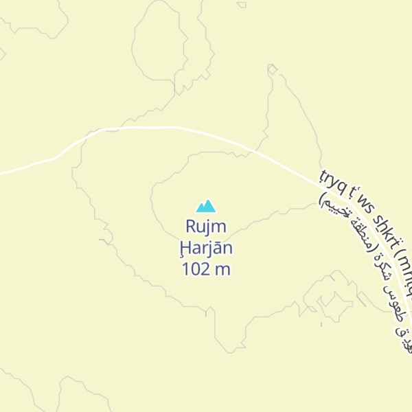 Map of Rujm Ḩarjān