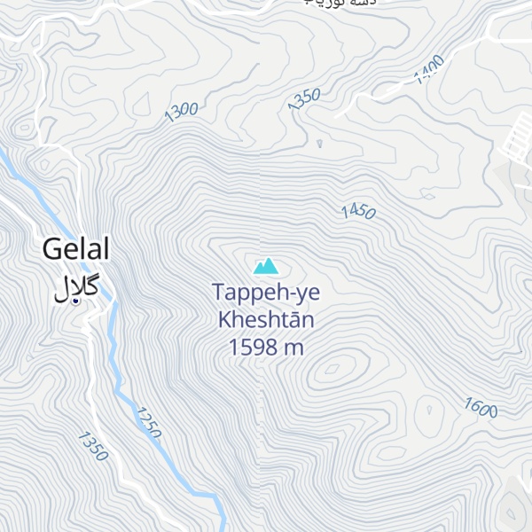 Map of Tappeh-ye Kheshtān