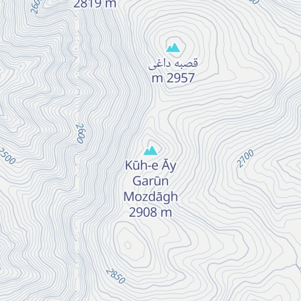 Map of Kūh-e Āy Garūn Mozdāgh