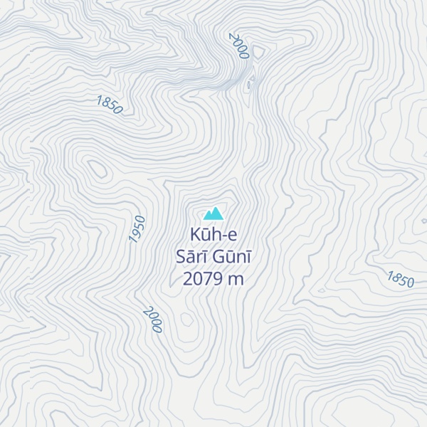Map of Kūh-e Sārī Gūnī