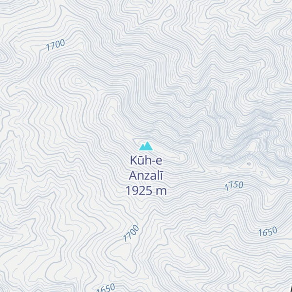 Map of Kūh-e Anzalī