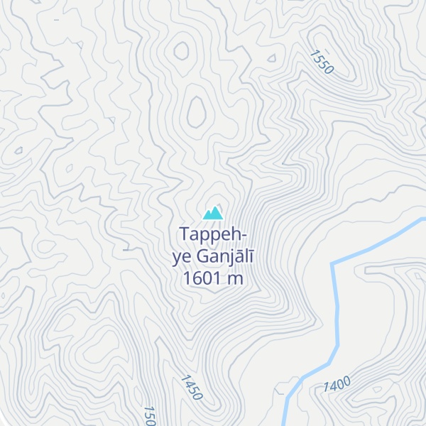 Map of Tappeh-ye Ganjālī