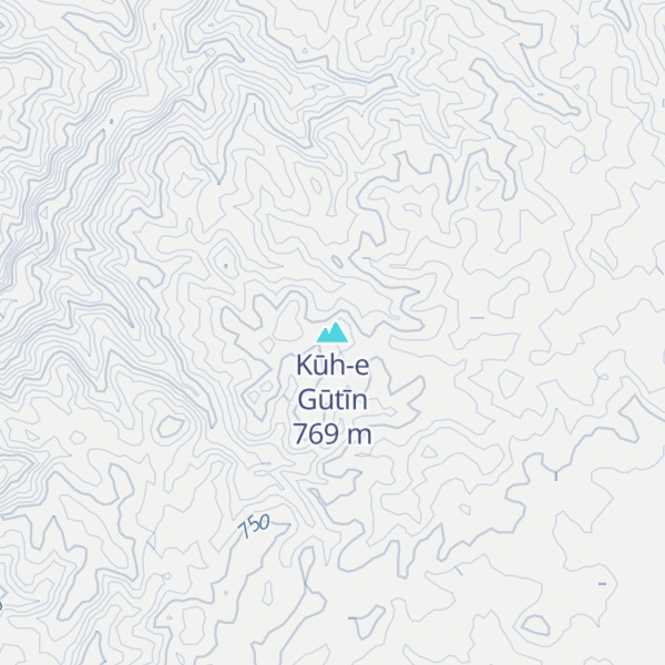 Map of Kūh-e Gūtīn