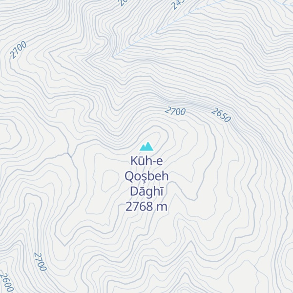 Map of Kūh-e Qoşbeh Dāghī