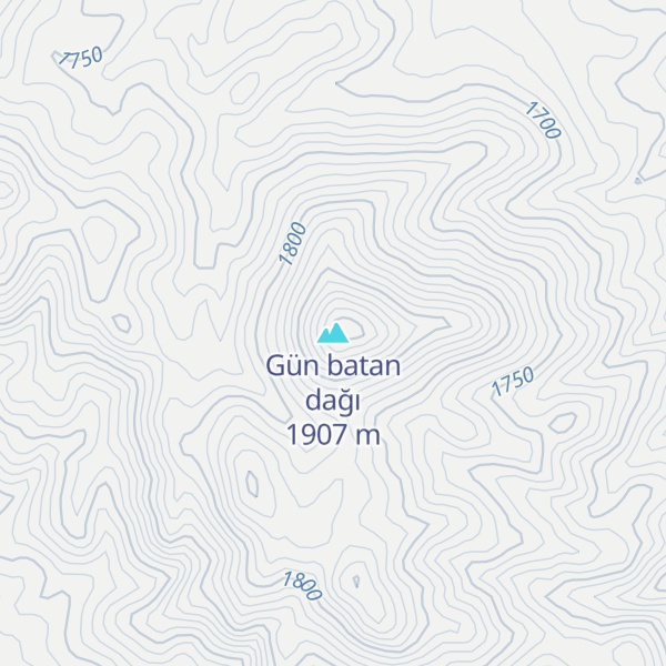 Map of Gün batan dağı