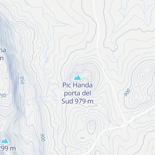 Map of Pic Handa porta del Sud