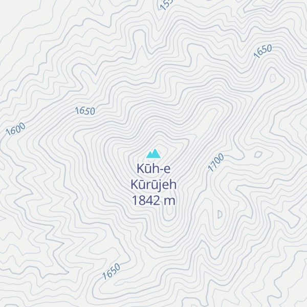 Map of Kūh-e Kūrūjeh