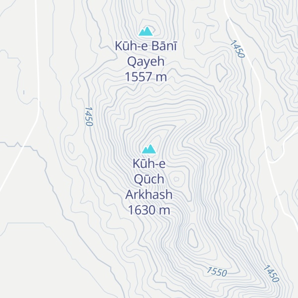 Map of Kūh-e Qūch Arkhash